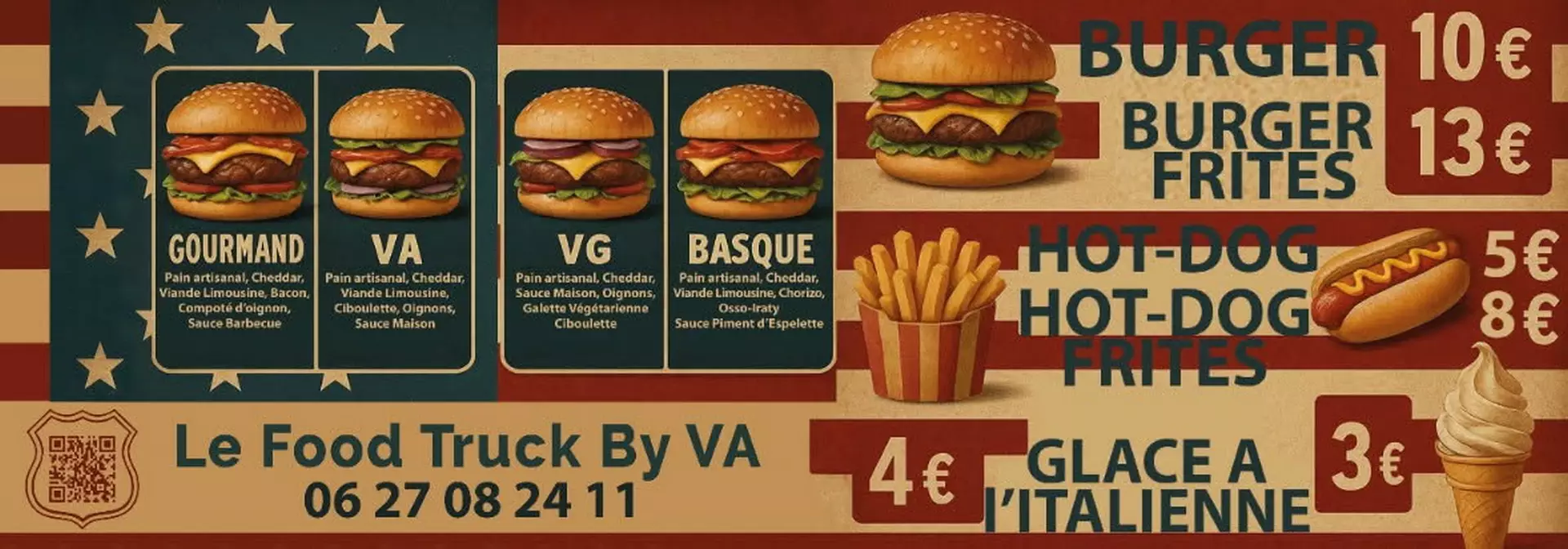 Food-truck de burgers américains à Brive-la-Gaillarde